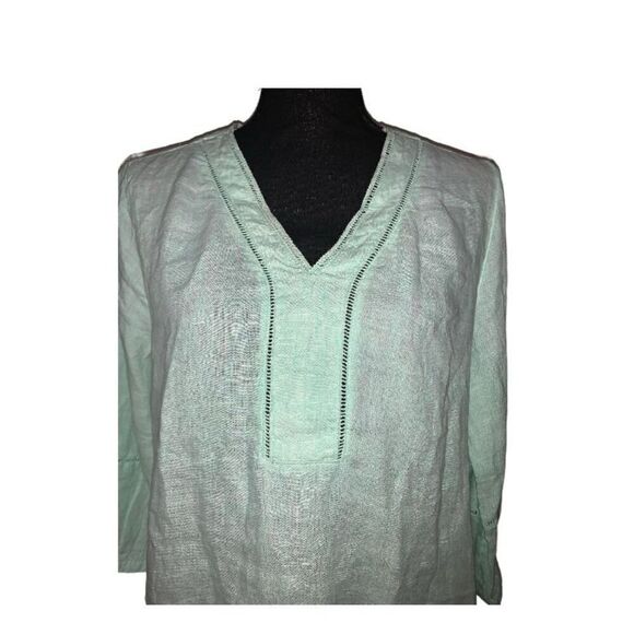 Joie Linen Popover Shirt - Picture 2 of 5